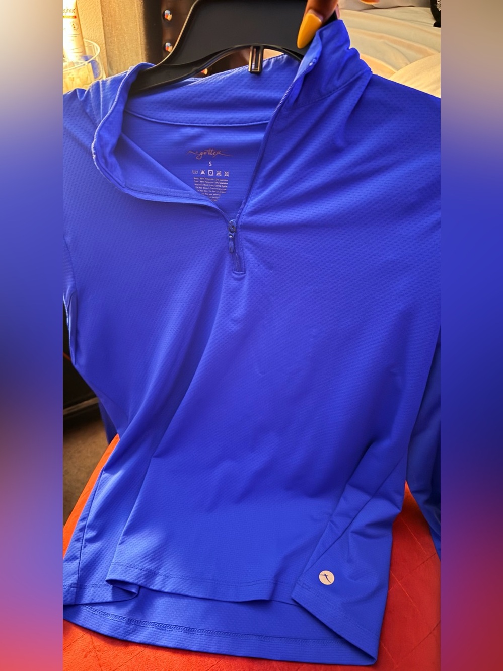 Half-Zip Pullover Hoodie - Royal Blue